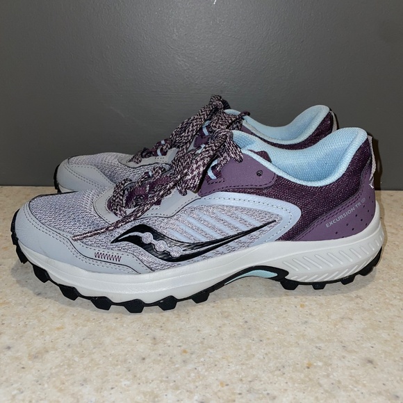 Saucony Women's Excursion TR15 Trail Running Shoe Athletic Tennis Alloy Mauve - Picture 3 of 13